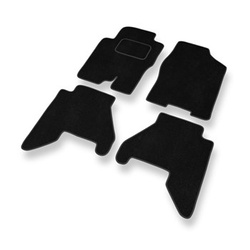 Alfombrillas de Velour adecuadas para Nissan Pathfinder R51 SUV (2005-2014) - alfombras para coche - Premium color negro