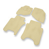 Alfombrillas de Velour adecuadas para Honda City IV Berlina (2002-2008) - alfombras para coche - Premium color beige
