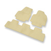 Alfombrillas de Velour adecuadas para Peugeot Expert I Furgoneta (1995-2007) - alfombras para coche - Premium color beige
