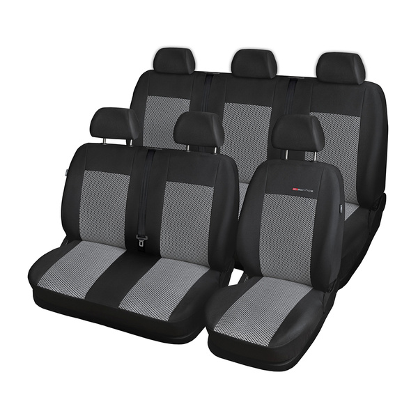 Fundas de asientos hechas a medida para Ford Transit VII Furgoneta (2013-2019) en dos filas de asientos - E2