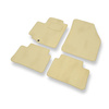 Alfombrillas de Velour adecuadas para Suzuki Alto VI Hatchback (2009-2014) - alfombras para coche - Premium color beige