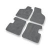 Alfombrillas de Velour adecuadas para Renault Twingo I Hatchback (1992-2007) - alfombras para coche - Premium color gris