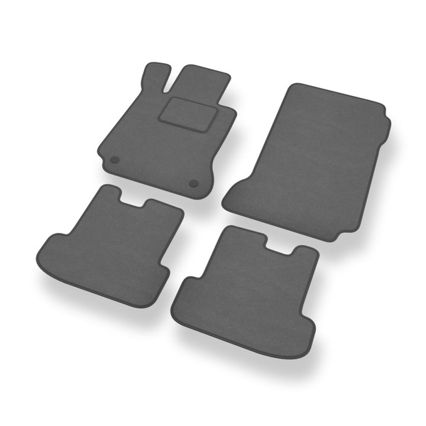 Alfombrillas de Velour adecuadas para Mercedes-Benz Classe E C207 Coupé (2009-2016) - alfombras para coche - Premium color gris