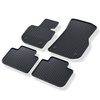 Alfombrillas de goma adecuadas para BMW X4 G02 SUV (2018-....) - alfombras para coche - negro - 4 unidades