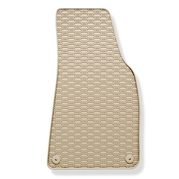 Alfombrillas de goma adecuadas para Seat Exeo Berlina, Sportstourer (2008-2013) - alfombras para coche - beige - 4 unidades