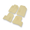 Alfombrillas de Velour adecuadas para Peugeot 206 I Hatchback, Cabrio, Berlina, SW (1998-2012) - alfombras para coche - Premium color beige