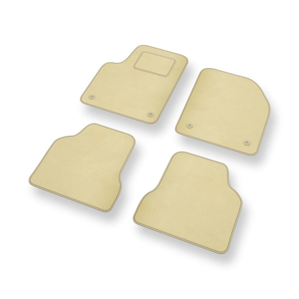 Alfombrillas de Velour adecuadas para Jeep Cherokee V SUV (2014-2020) - alfombras para coche - Premium color beige