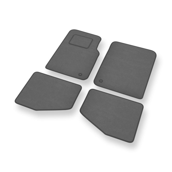 Alfombrillas de Velour adecuadas para Jeep Wrangler II SUV (1996-2006) - alfombras para coche - Premium color gris