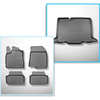 Conjunto de alfombrilla para maletero y alfombrillas para el interior del coche TPE para: Dacia Sandero III DJF Hatchback (01.2021-....) - maletero inferior; sin doble suelo de maletero