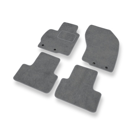 Alfombrillas de Velour adecuadas para Mitsubishi ASX (2010-2021) - alfombras para coche - Premium color gris