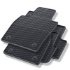 Alfombrillas de goma adecuadas para Seat Ibiza V Hatchback (2017-....) - alfombras para coche - negro - 4 unidades