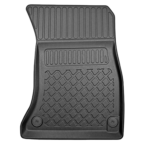 Conjunto de alfombrilla para maletero y alfombrillas para el interior del coche TPE para: Audi Q5 II FY SUV (01.2017-08.2024) - también para modelos con carriles de sujeción; no adecuado para versión TFSI e plug-in híbrida; asiento trasero corredizo