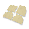 Alfombrillas de Velour adecuadas para Nissan Qashqai II (2013-2021) - alfombras para coche - Premium color beige