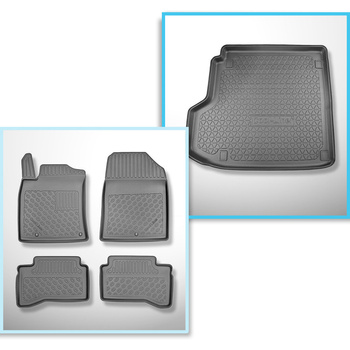 Conjunto de alfombrilla para maletero y alfombrillas para el interior del coche 