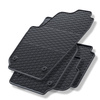 Alfombrillas de goma adecuadas para Seat Ibiza III Hatchback (2002-2008) - alfombras para coche - negro - 4 unidades