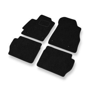 Alfombrillas de fieltro adecuadas para Mazda 2 II (2007-2014) - alfombras para coche - color negro