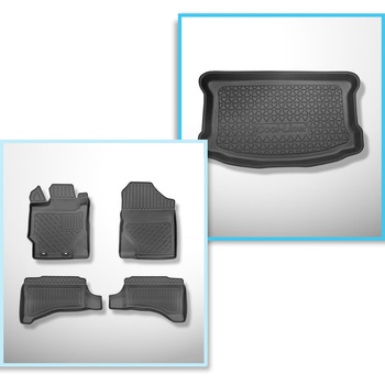 Conjunto de alfombrilla para maletero y alfombrillas para el interior del coche 