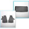 Conjunto de alfombrilla para maletero y alfombrillas para el interior del coche TPE para: Volkswagen Multivan T5 Furgonetaeta (2003-05.2015) - separación corta de eje; tras la tercera fila de asientos