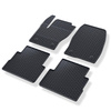 Alfombrillas de goma adecuadas para Ford Kuga II SUV (2012-2019) - alfombras para coche - negro - 4 unidades
