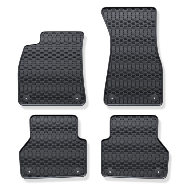 Alfombrillas de goma adecuadas para Audi A7 C8 Sportback (2017-....) - alfombras para coche - negro - 4 unidades