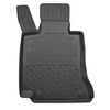 Conjunto de alfombrilla para maletero y alfombrillas para el interior del coche TPE PREMIUM para: Mercedes-Benz Classe C W205 Berlina (03.2014-11.2020) - asientos traseros reclinables (abatibles); compartimento derecho desmontable en modelos con red later