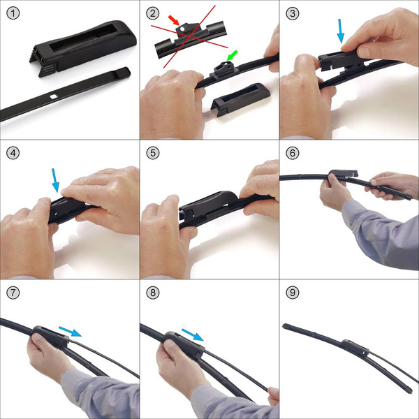 Escobillas limpiaparabrisas para la luna delantera para Mercedes-Benz Citan 415 Furgoneta (07.2012-2021) - escobillas plana