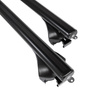 Portaequipajes de techo adecuadas para Volkswagen Touareg III SUV (2019-....) - baca negra para coche - barras para techo de coche - railing integrado - aluminio