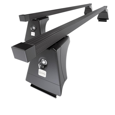 Portaequipajes de techo adecuadas para Volvo XC60 SUV (2008-2017) - baca negra para coche - barras para techo de coche - railing integrado - acero