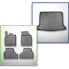 Conjunto de alfombrilla para maletero y alfombrillas para el interior del coche TPE para: Cupra Born Hatchback (11.2021-....) - maletero inferior; modelos sin suelo móvil de maletero