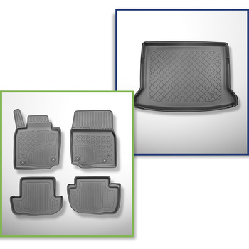 Conjunto de alfombrilla para maletero y alfombrillas para el interior del coche 