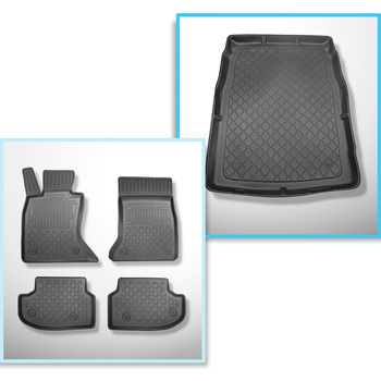 Conjunto de alfombrilla para maletero y alfombrillas para el interior del coche 