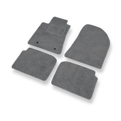 Alfombrillas de Velour adecuadas para Toyota Avensis II Familiar, Liftback, Berlina (2003-2008) - alfombras para coche - Premium color gris
