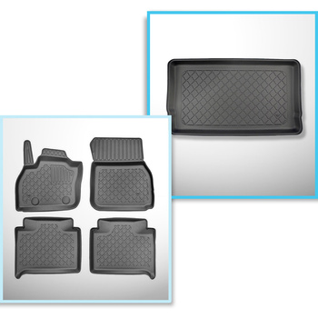 Conjunto de alfombrilla para maletero y alfombrillas para el interior del coche 