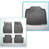 Conjunto de alfombrilla para maletero y alfombrillas para el interior del coche TPE para: Opel Insignia A Liftback (2008-05.2017) - parte inferior del maletero; con rueda de repuesto provisional o kit de reparación