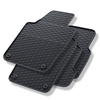 Alfombrillas de goma adecuadas para Volkswagen Polo V Hatchback, Berlina (2009-2017) - alfombras para coche - negro - 4 unidades