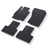 Alfombrillas de goma adecuadas para Citroen C4 Aircross SUV (2012-2014) - alfombras para coche - negro - 4 unidades