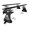 Portaequipajes de techo adecuadas para Peugeot Partner mk I Furgoneta (2003-2010) - baca negra para coche - barras para techo de coche - puntos de montaje - aluminio