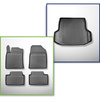 Conjunto de alfombrilla para maletero y alfombrillas para el interior del coche TPE para: Kia Ceed III CD Familiar (09.2018-....) - también modelos con sistema de rieles, con/sin subwoofer; cavidad derecha extraíble; no para la versión híbrida