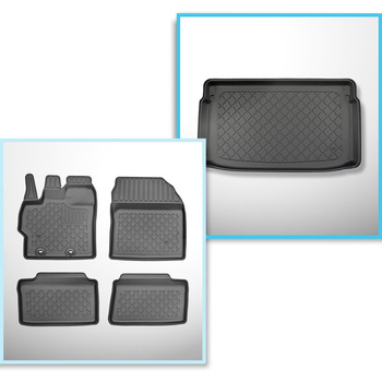 Conjunto de alfombrilla para maletero y alfombrillas para el interior del coche 