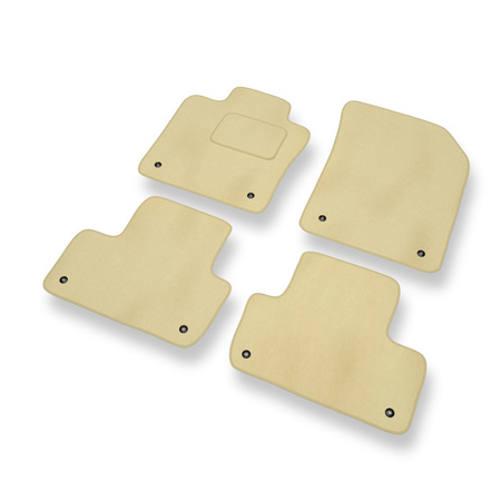 Alfombrillas de Velour adecuadas para Volvo XC60 II (2017-....) - alfombras para coche - Premium color beige
