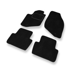 Alfombrillas de Velour adecuadas para Volvo V70 II Familiar (2000-2007) - alfombras para coche - Premium color negro