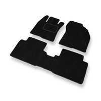 Alfombrillas de Velour adecuadas para Toyota Avensis III (2009-2018) - alfombras para coche - Premium color negro