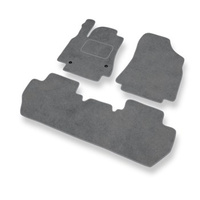 Alfombrillas de Velour adecuadas para Citroen Berlingo II (2008-2018) - alfombras para coche - Premium color gris