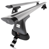 Portaequipajes de techo adecuadas para Fiat Grande Punto Hatchback (2005-2010) - baca plata para coche - barras para techo de coche - sin puntos de montaje - aluminio