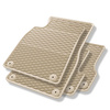 Alfombrillas de goma adecuadas para Audi A7 4G Sportback (2010-2018) - alfombras para coche - beige - 4 unidades