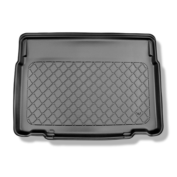 Alfombra para maletero adecuada para Citroen C3 Aircross II SUV (11.2017-2024) - Protector maletero - Alfombrilla maletero antideslizante - maletero inferior; piso móvil en la posición más baja o sin el piso móvil; asientos traseros reclinables y corrediz