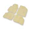 Alfombrillas de Velour adecuadas para Toyota Yaris I Hatchback, Berlina (1999-2005) 3 puertas - alfombras para coche - Premium color beige