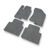 Alfombrillas de Velour adecuadas para Kia Magentis II Berlina (2005-2010) - alfombras para coche - Premium color gris