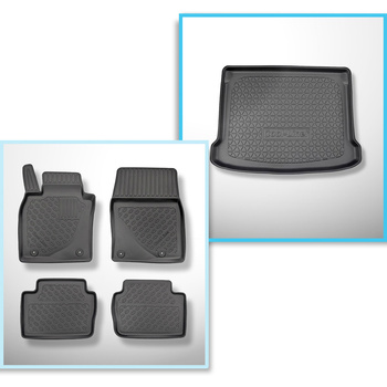 Conjunto de alfombrilla para maletero y alfombrillas para el interior del coche 