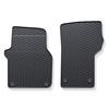 Alfombrillas de goma adecuadas para Volkswagen Crafter II Furgoneta (2017-....) - alfombras para coche - negro - 2 unidades